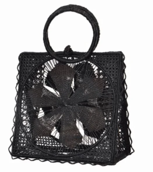 Elegant designer tote bags with luxury materials for fashion-forward individuals -Magnolia Basket Bag - Black