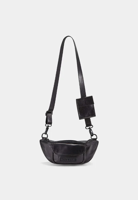 Large tote bags with padded compartments for laptops or tablets for tech lovers -Martine Rose Bumbag Black