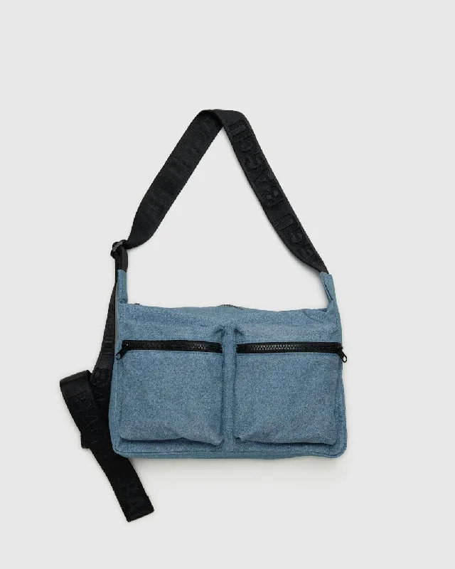 Waterproof tote bags for outdoor adventures and beach trips without worrying about water damage -Medium Cargo Crossbody - Digital Denim