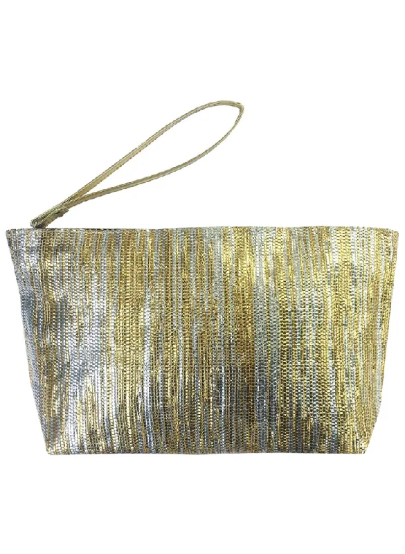 Colorful tote bags with eye-catching designs for a vibrant, playful look -Metallic Clutch