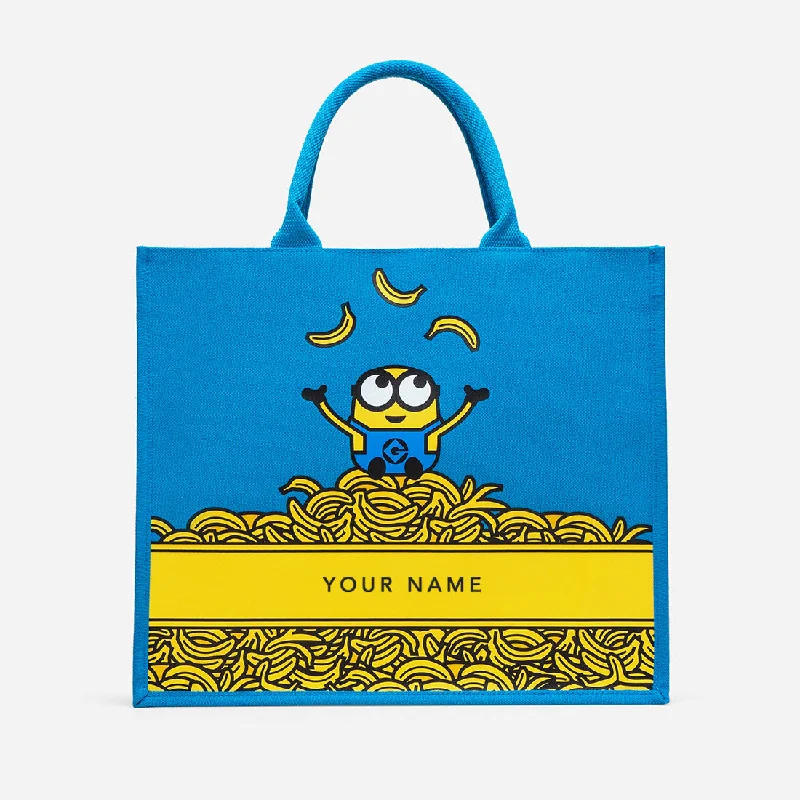 Compact tote bags for lightweight, everyday carrying with just the essentials -Christy Ng x Minion Banana Grocery Bag Big