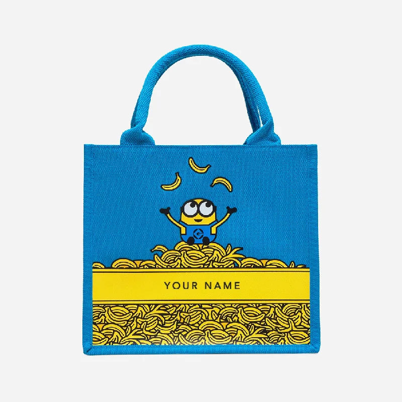 Vintage-style tote bags with retro designs and classic prints for timeless appeal -Christy Ng x Minion Banana Grocery Bag Mini