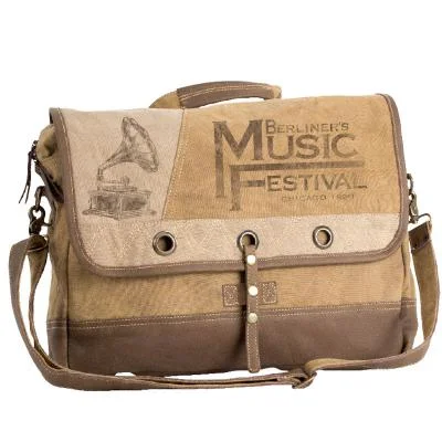 Multi-purpose tote bags for both casual outings and work use with versatile styles -Music Festival Laptop Messenger Bag