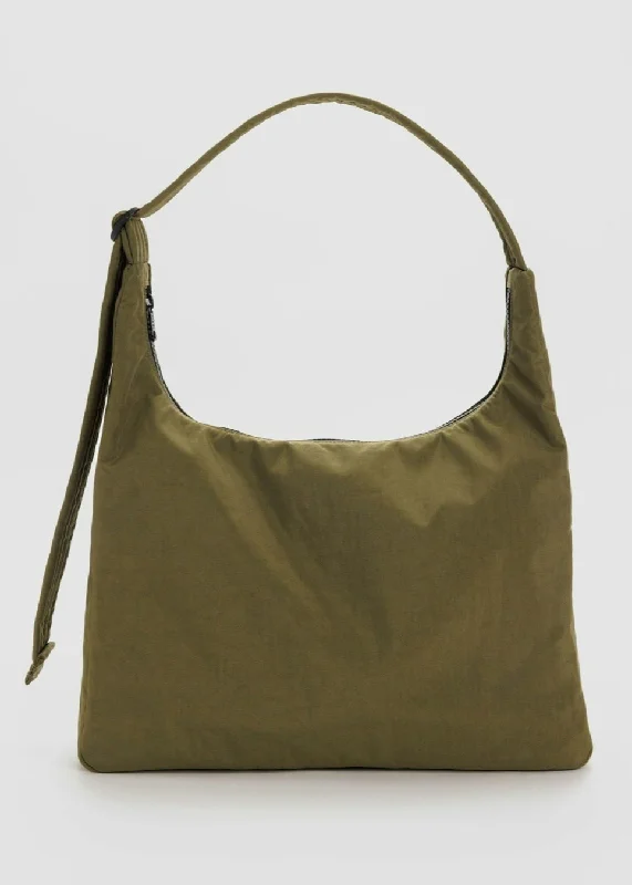 Beach-ready tote bags with large compartments for carrying towels, sunscreen, and essentials -Nylon Shoulder Bag - Seaweed