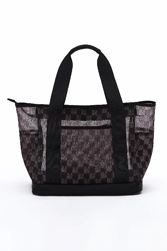 Versatile reversible tote bags for multiple looks in one bag for style flexibility -Monogram Sheer Tote Bag - Monogram Brown