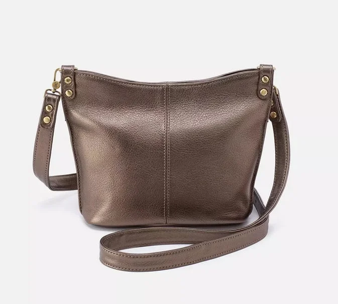 Genuine Leather Handle Bags -Pier Small Crossbody in Pewter