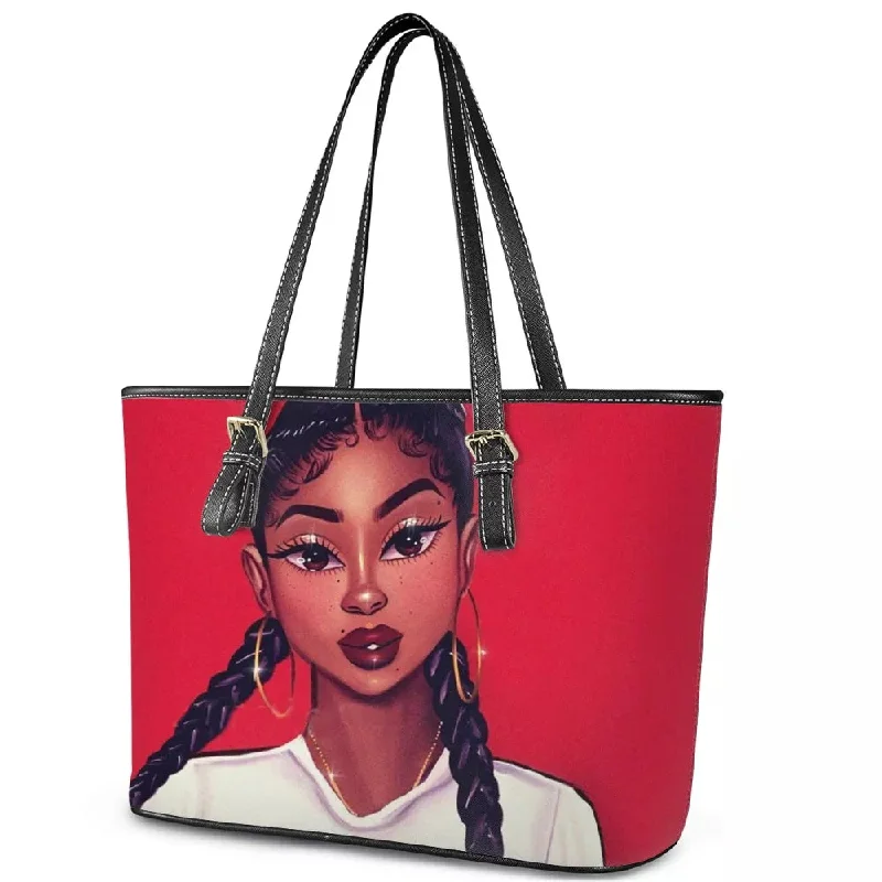 Spacious canvas tote bags with unique artwork for a personalized artistic accessory -Princess Painted Tote Handbag