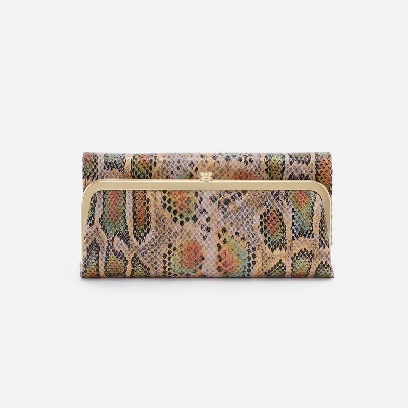 Office Handle Bags for Supplies -Rachel Continential Wallet in Opal Snake Print