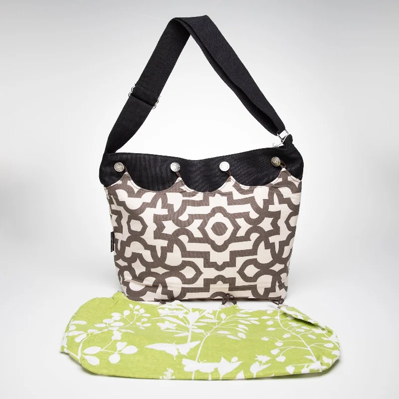 Stylish striped tote bags in nautical patterns for summer vibes and beach days -Reverse A Purse Tote Collection - Meadow, Spice