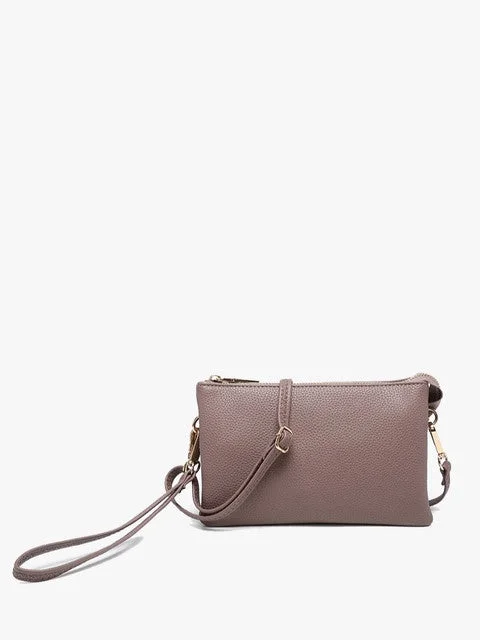 Velvet Handle Bags for Luxury -Riley Wristlet Crossbody - Dark Mauve