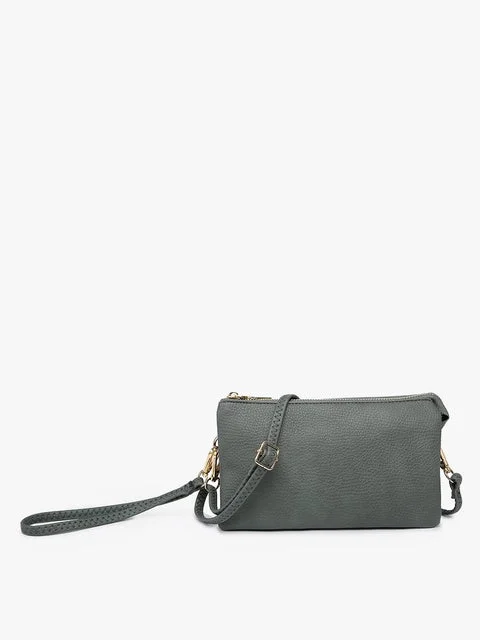 Nylon Handle Bags for Lightness -Riley Wristlet Crossbody - Slate