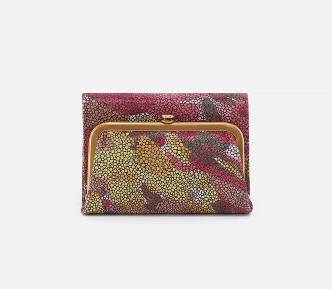 Machine-Made Handle Bags for Speed -Robin Compact Wallet in Abstract Foliage