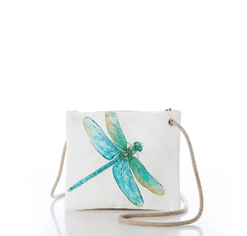 Luxury leather tote bags with sophisticated hardware and premium finishes for elegance -Sea Bags - Watercolor Dragonfly Slim Crossbody