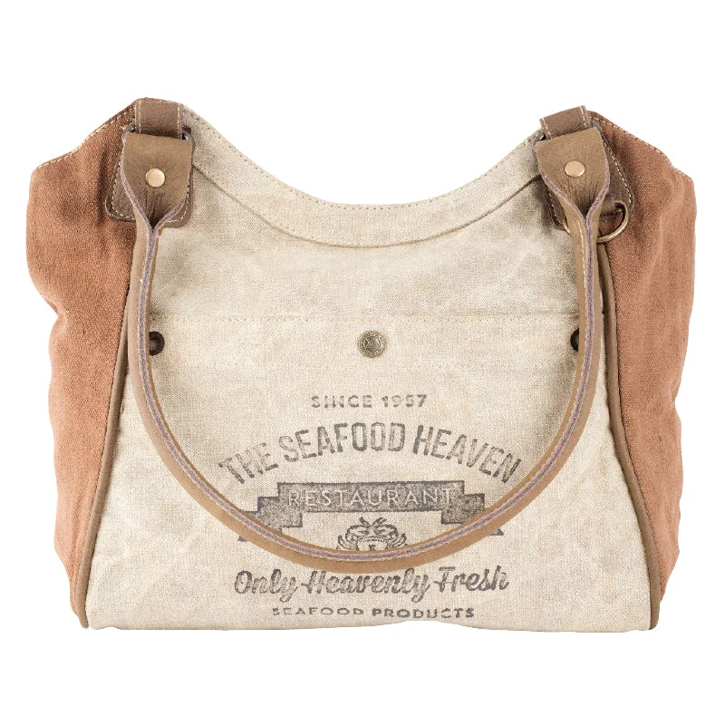 Large tote bags with padded compartments for laptops or tablets for tech lovers -Seafood Heaven Hobo Bag