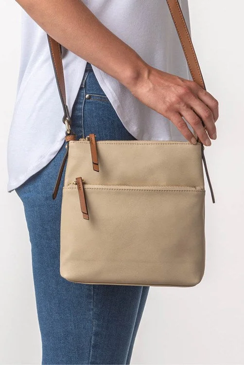 Large tote bags with padded compartments for laptops or tablets for tech lovers -Simply Noelle Two Toned Messenger