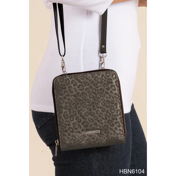 Reversible tote bags with two unique styles for versatility and flexibility -Simply Noelle Lux Leopard Crossbody