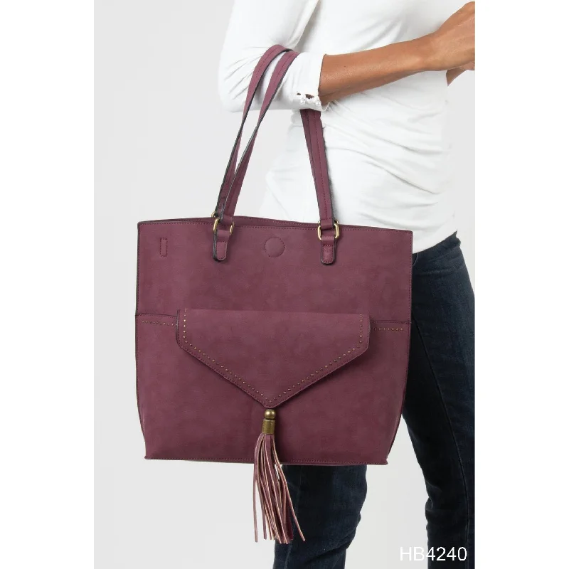 Fashionable tote bags with chain or leather straps for a luxurious design touch -Simply Noelle Two In One Tote