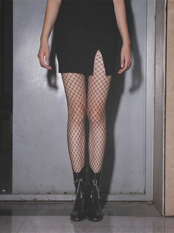 Seasonal Handle Bags for Change -Solid Fishnet Tights