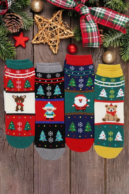 Tote Handle Bags for Shopping -SS1005 12pcs Assorted Christmas Sock Pack