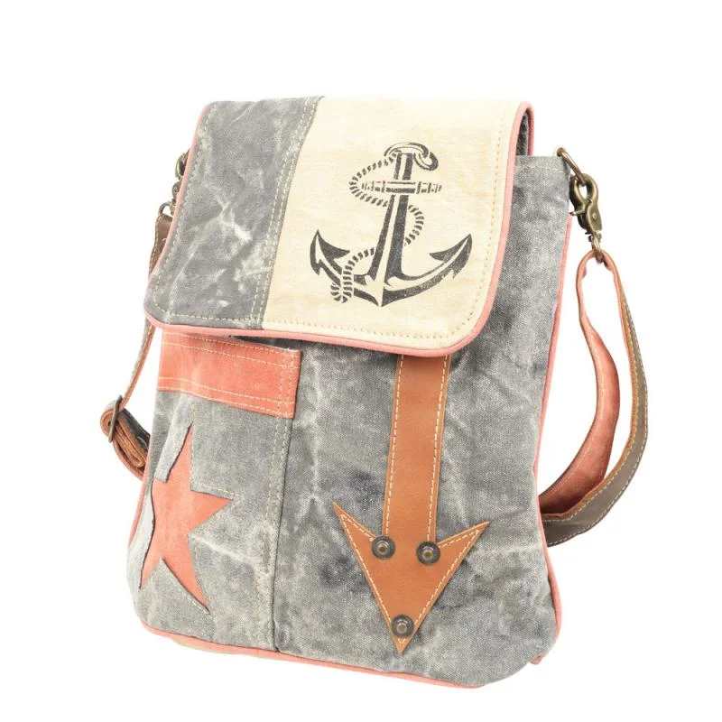 Brightly colored tote bags for a bold and energetic addition to your wardrobe -Star Anchor and Arrow Canvas Shoulder Bag