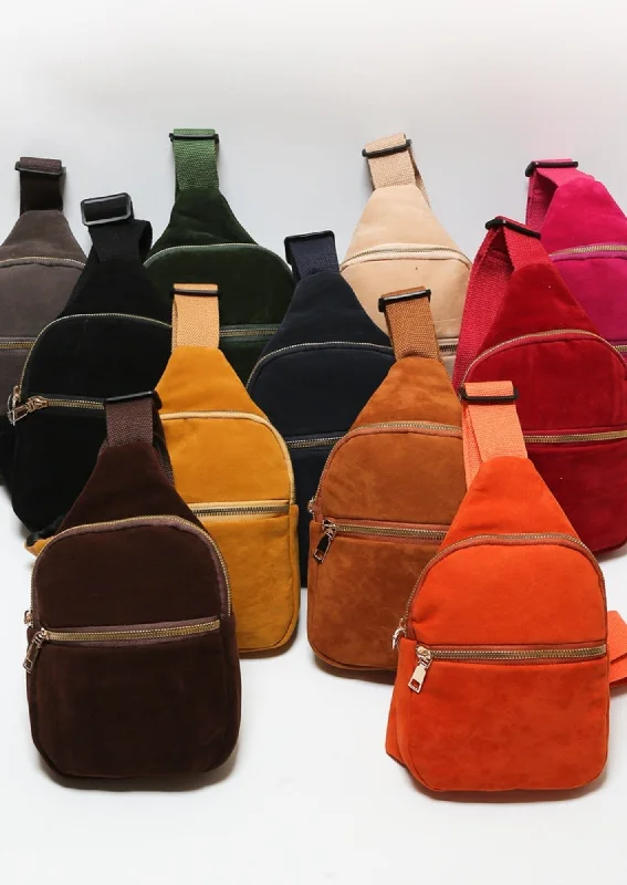 Colorful Handle Bags for Summer -TG10518 Vanessa Vegan Suede Sling Bag