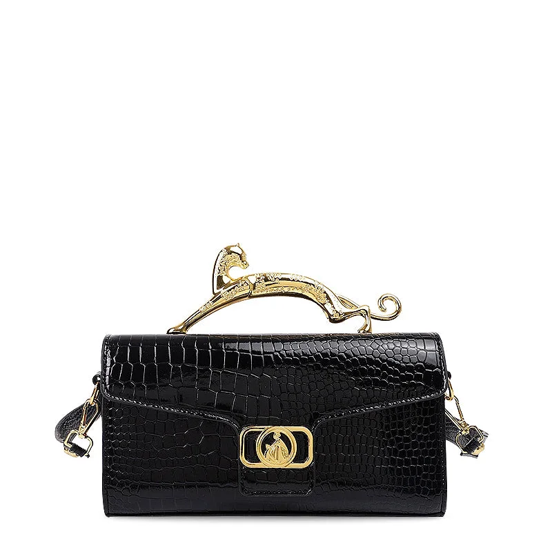 Metal Handle Bags with Style -The Fonda Handbag