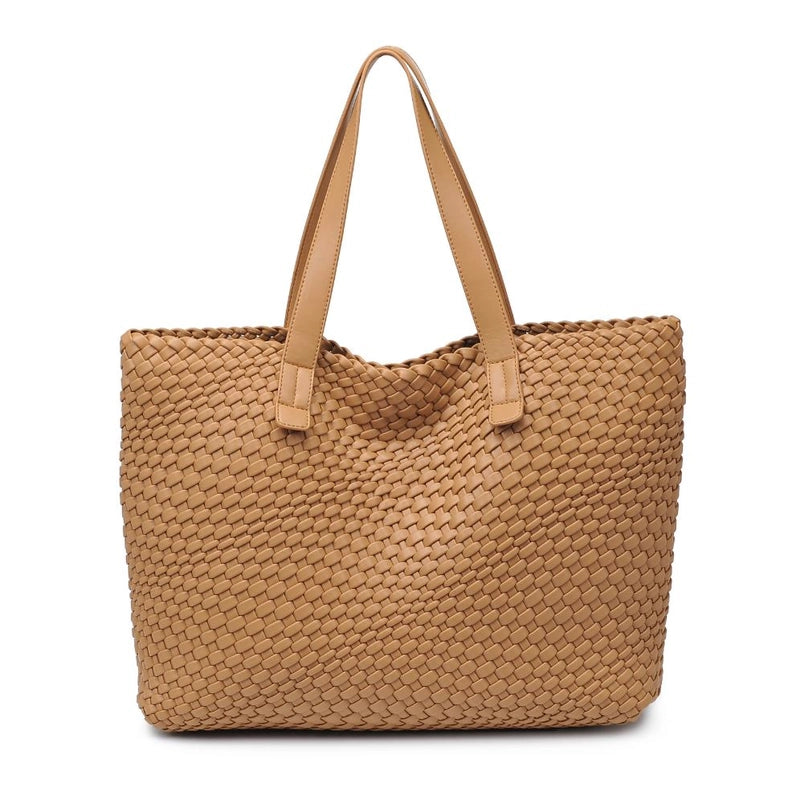 Chic leather tote bags with minimalist designs for timeless sophistication -The Piquant Woven Tote