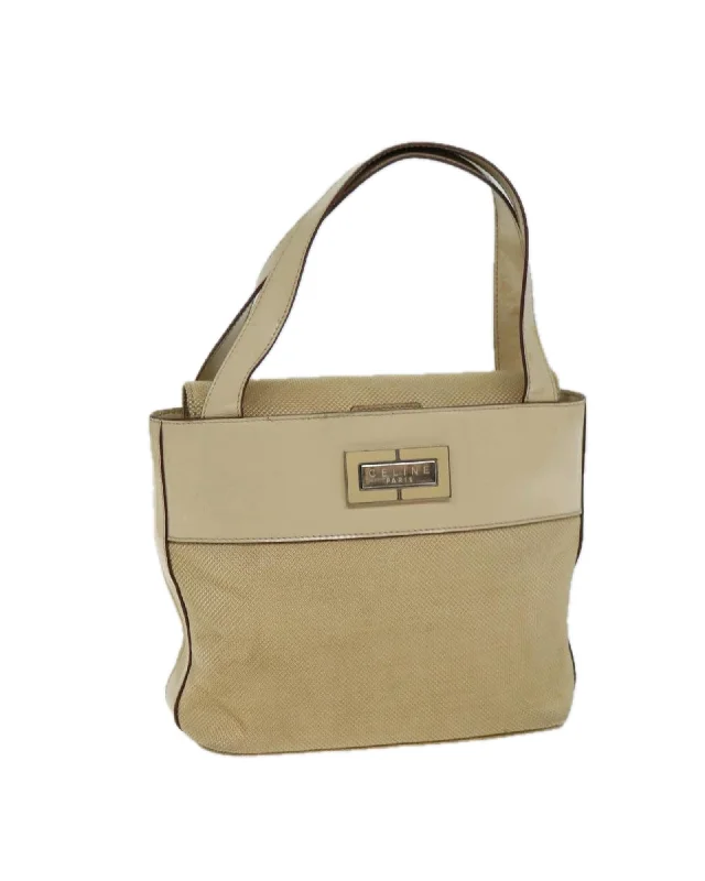 Recycled Handle Bags for Eco -Canvas Hand Bag with Top Handle and Vintage Detailing