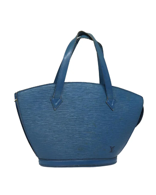 Fabric tote bags with unique textures like velvet or suede for a touch of luxury -Epi Leather Saint Jacques Shoulder Bag