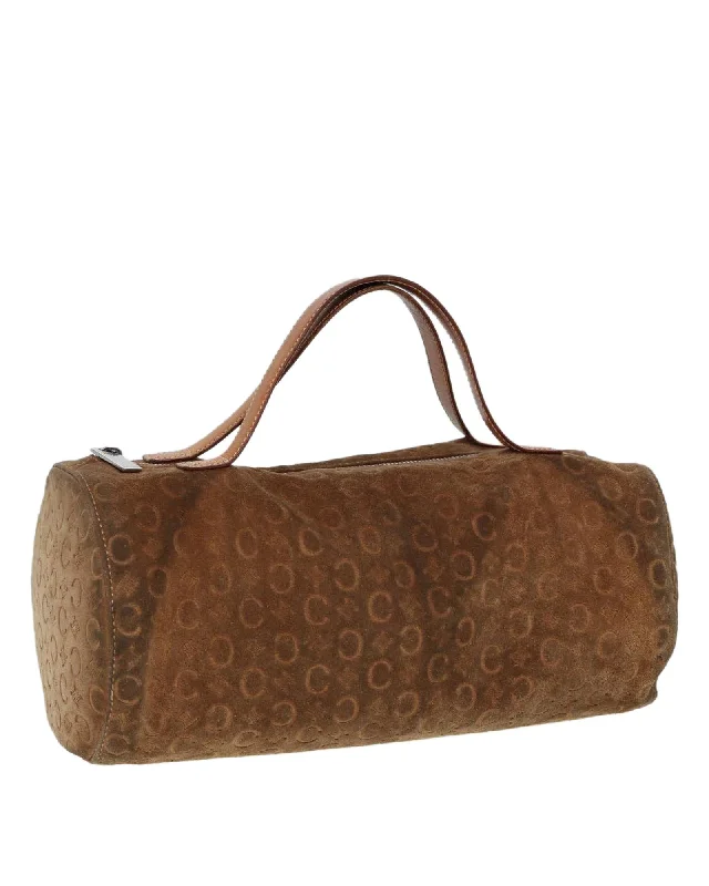 Round Handle Bags for Cuteness -Macadam Canvas Hand Bag with Distinctive Pattern