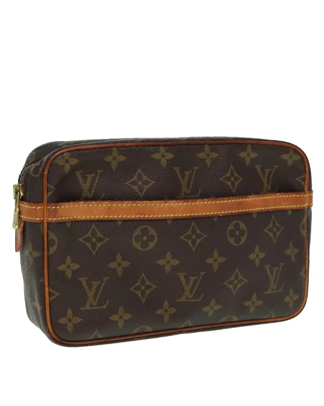 Fashion-Forward Handle Bags for Trendy -Monogram Canvas Compiegne Clutch Bag with Classic Design