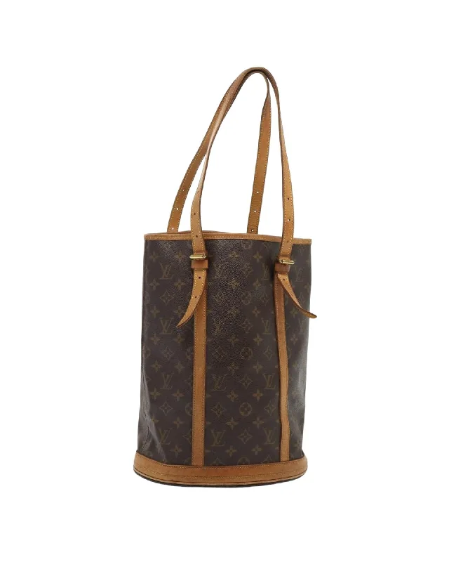 Foldable tote bags for easy storage when not in use for convenience -Monogram Canvas Bucket Shoulder Bag