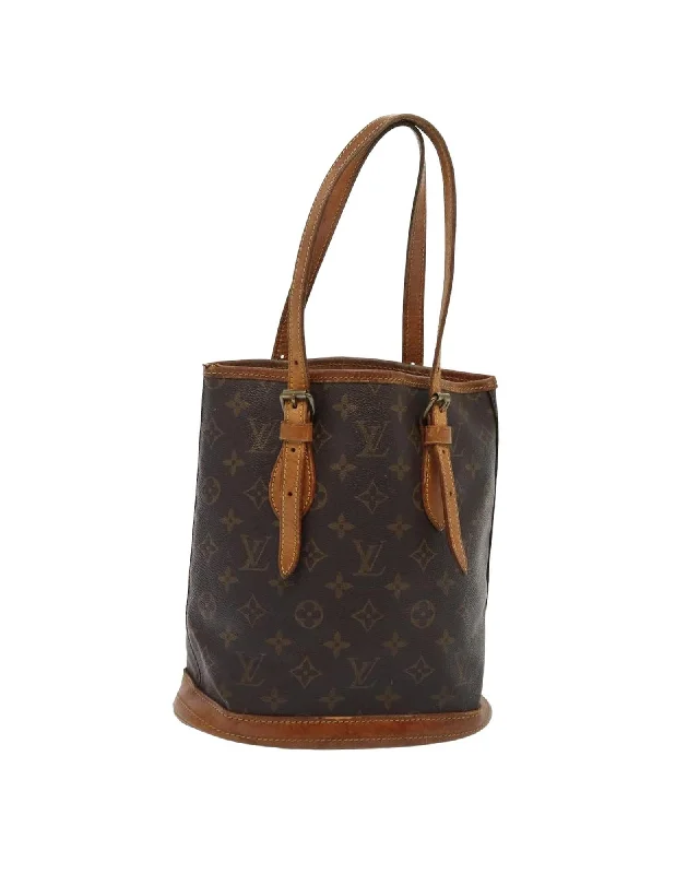 Large capacity tote bags for travel, work, or everyday life with plenty of space -Monogram Canvas Shoulder Bag with Adjustable Strap