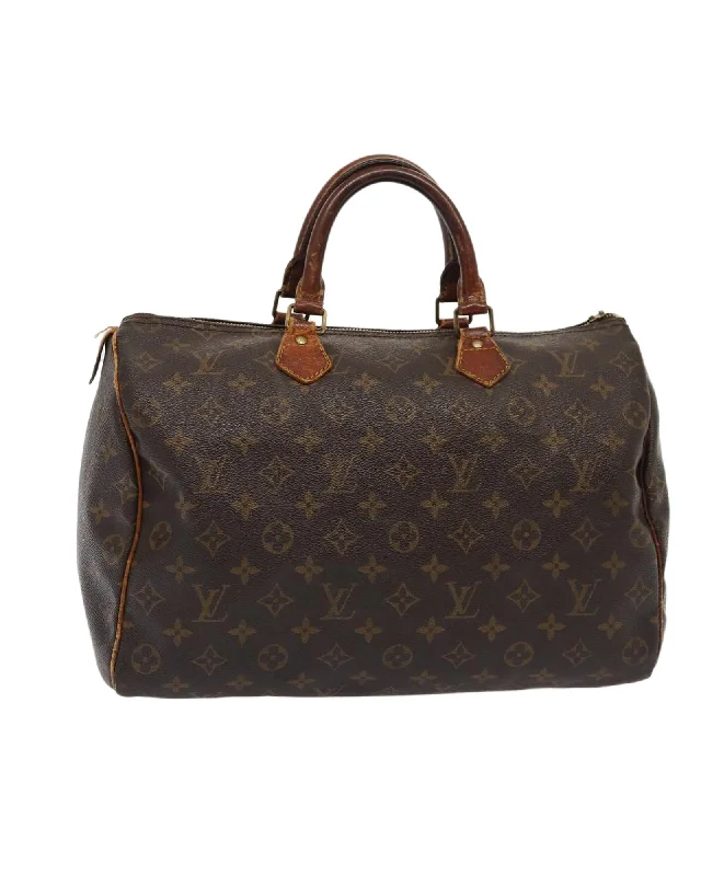 Functional tote bags with removable compartments for better organization and convenience -Monogram Canvas Speedy Hand Bag