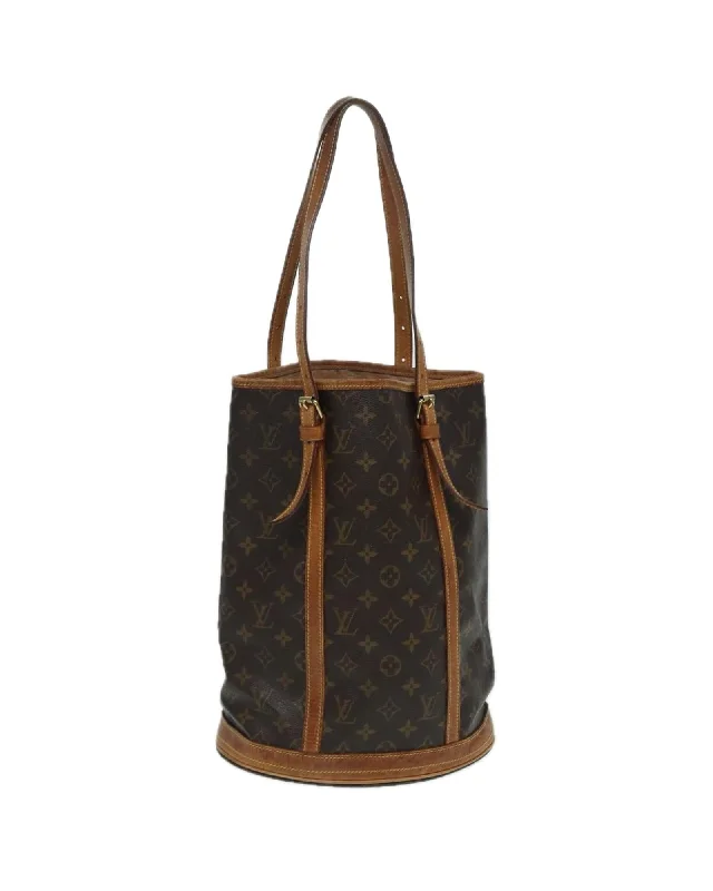 Lightweight tote bags perfect for carrying books, groceries, or essentials -Monogram Canvas Bucket Shoulder Bag