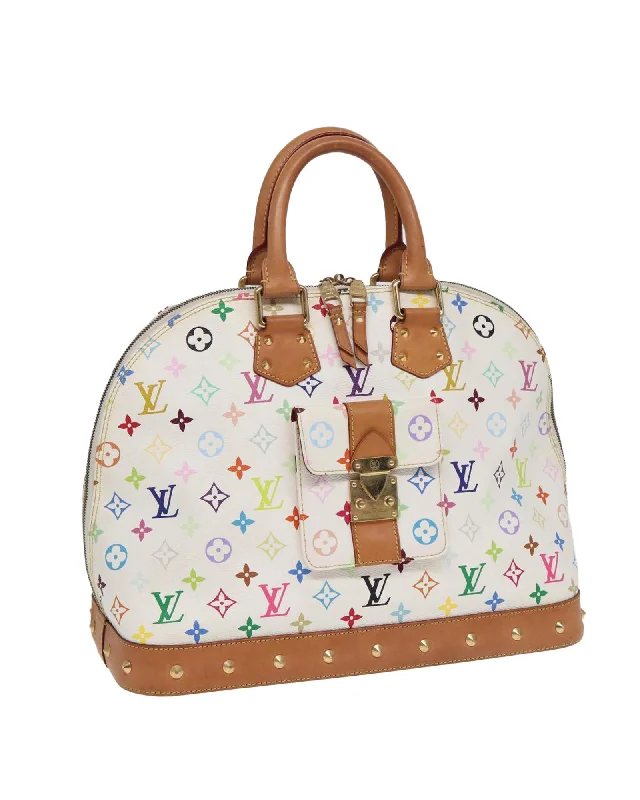 High-quality, structured leather tote bags for a professional and polished look at work -Monogram Multicolor Canvas Alma GM Hand Bag