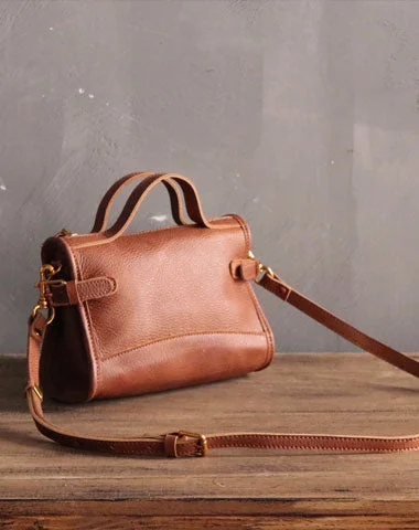 Large Handle Bags for Travel -Vintage LEATHER WOMEN Handbag Purse Fashion SHOULDER BAG Purses FOR WOMEN