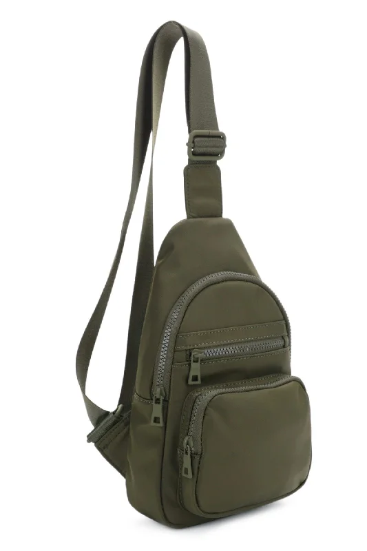 Backpack Handle Bags for Hiking -YL20534 Kristen Nylon Multi Pocket Sling Bag