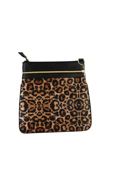 Designer canvas crossbody bags with bold logo accents -Animal Print - Lia