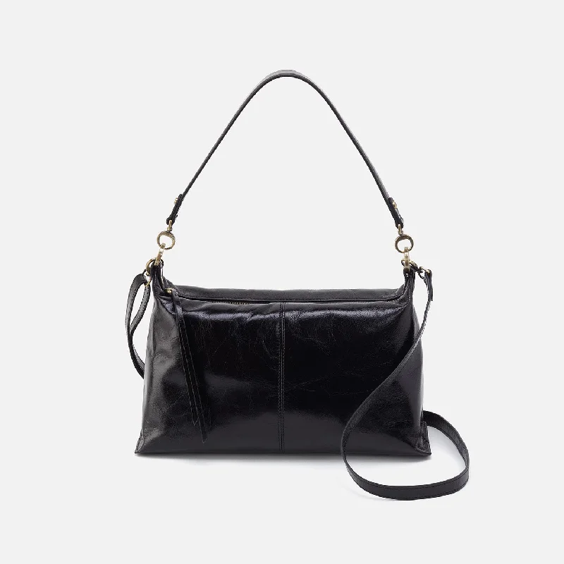 Roomy hobo crossbody bags for relaxed weekend vibes -Avon Shoulder Bag In Polished Leather - Black