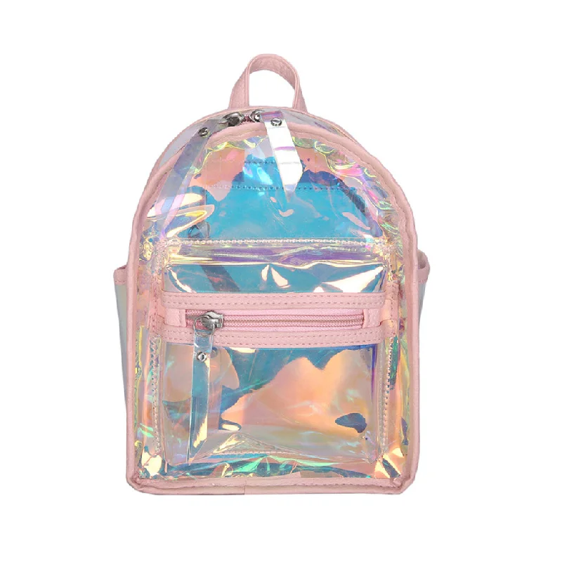 Elegant pearl crossbody bags for bridal party accessorizing -Backpack Women Fashion Girls Street Transparent Jelly Versatile