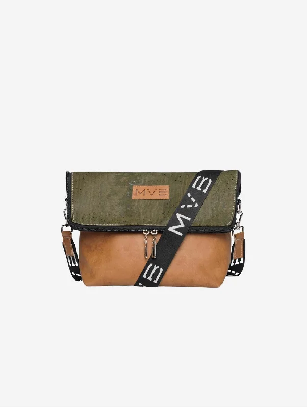 Sleek metallic crossbody bags for modern nightlife looks -The Flop Cork Vegan Crossbody Bag | Green