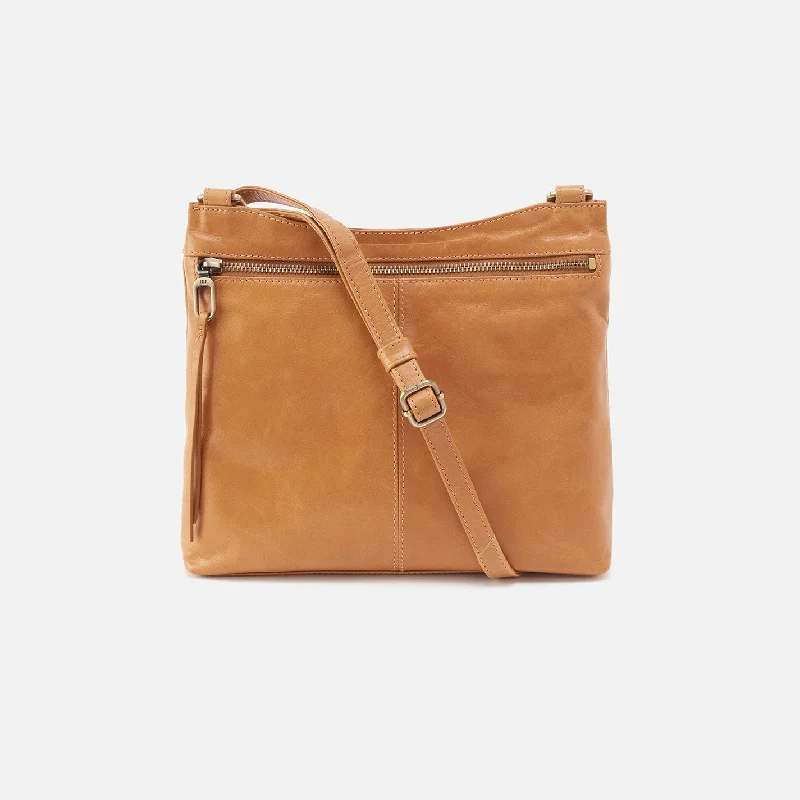 Casual denim crossbody bags for laid-back everyday wear -Cambel Crossbody In Polished Leather - Natural