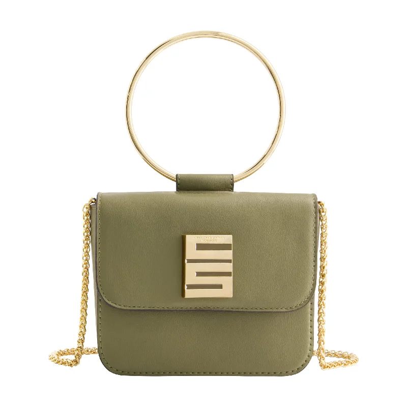 Lightweight silk crossbody bags for delicate evening wear -Christian Siriano New York Ring Handle Mini Flap Crossbody