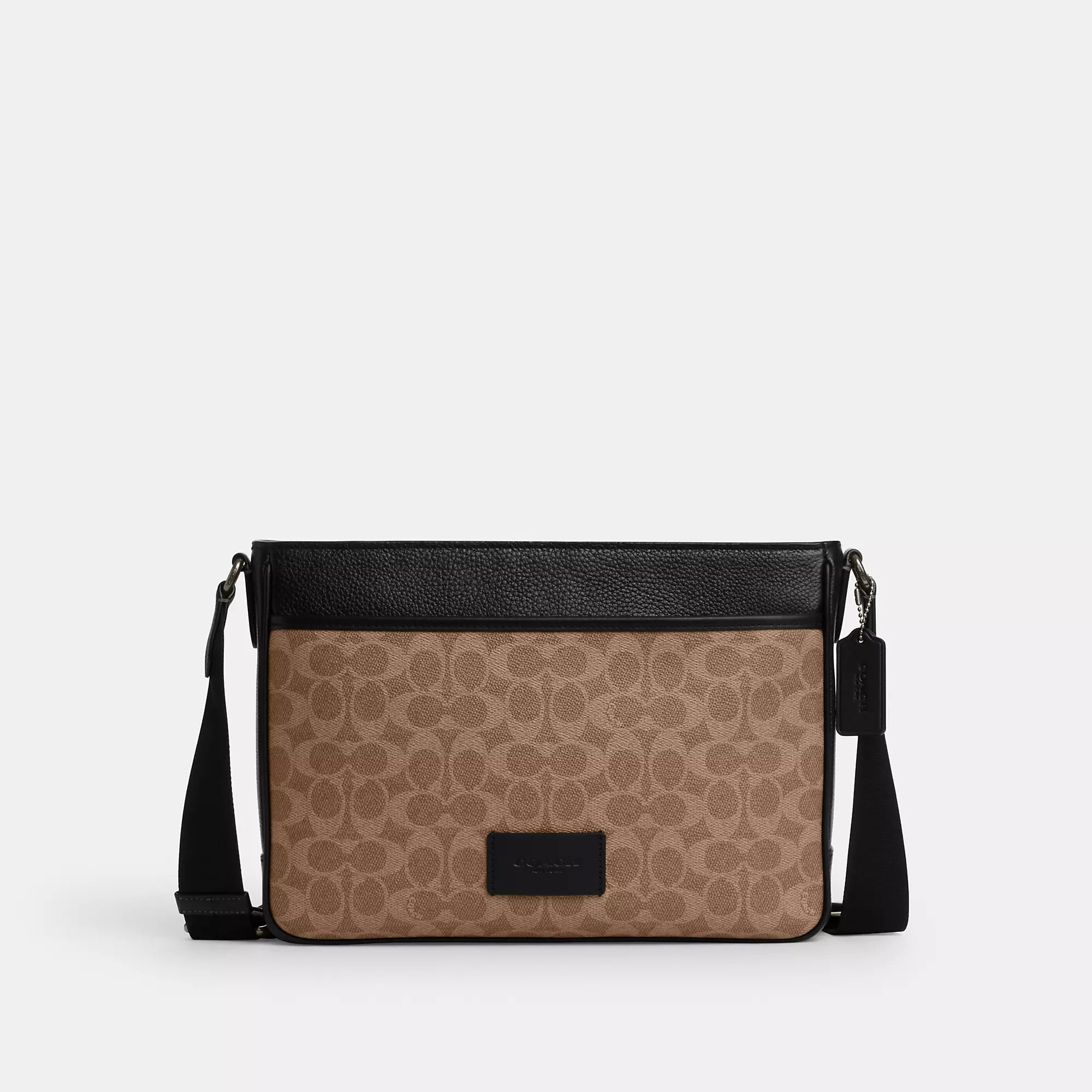 Hidden zipper crossbody bags keeping belongings extra secure -Coach Outlet District Crossbody Bag In Signature Canvas