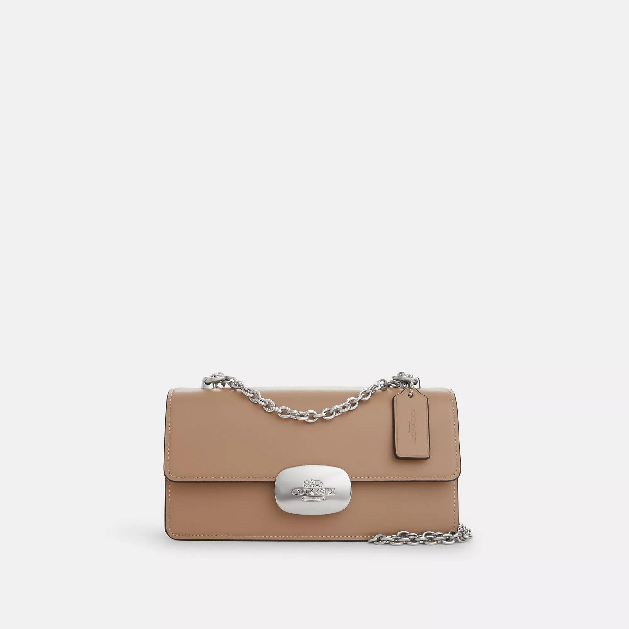 Eco-leather crossbody bags mimicking real hide sustainably -Coach Outlet Eliza Flap Crossbody