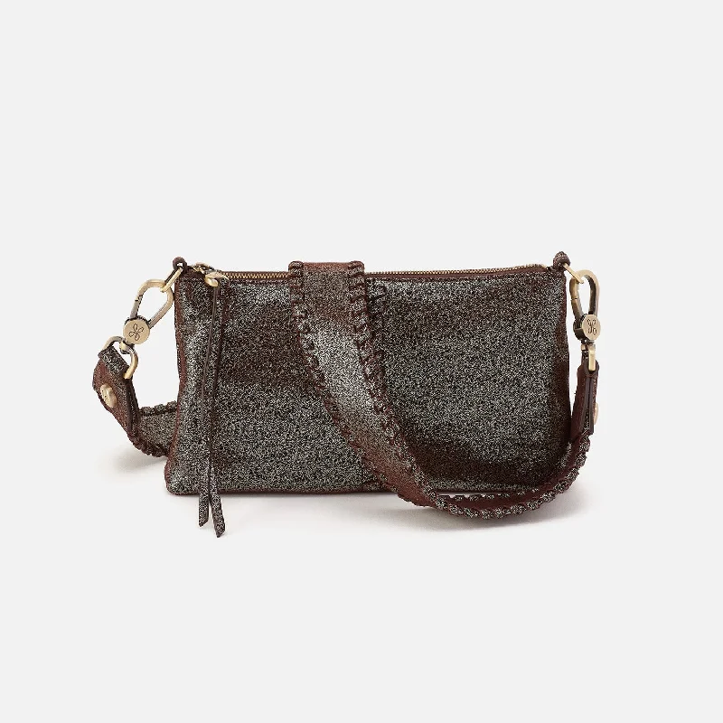 Rustic burlap crossbody bags for earthy farm-to-table vibes -Darcy Crossbody In Metallic Leather - Coffee Galaxy