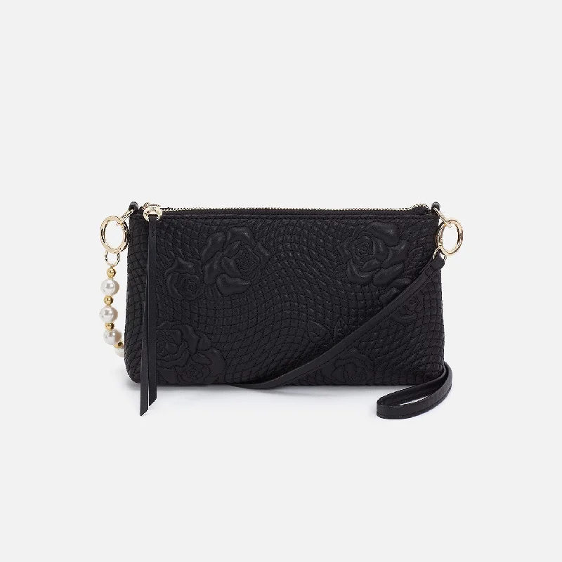 Artisanal leather crossbody bags with hand-tooled detailing -Darcy Crossbody In Smooth Leather - Black