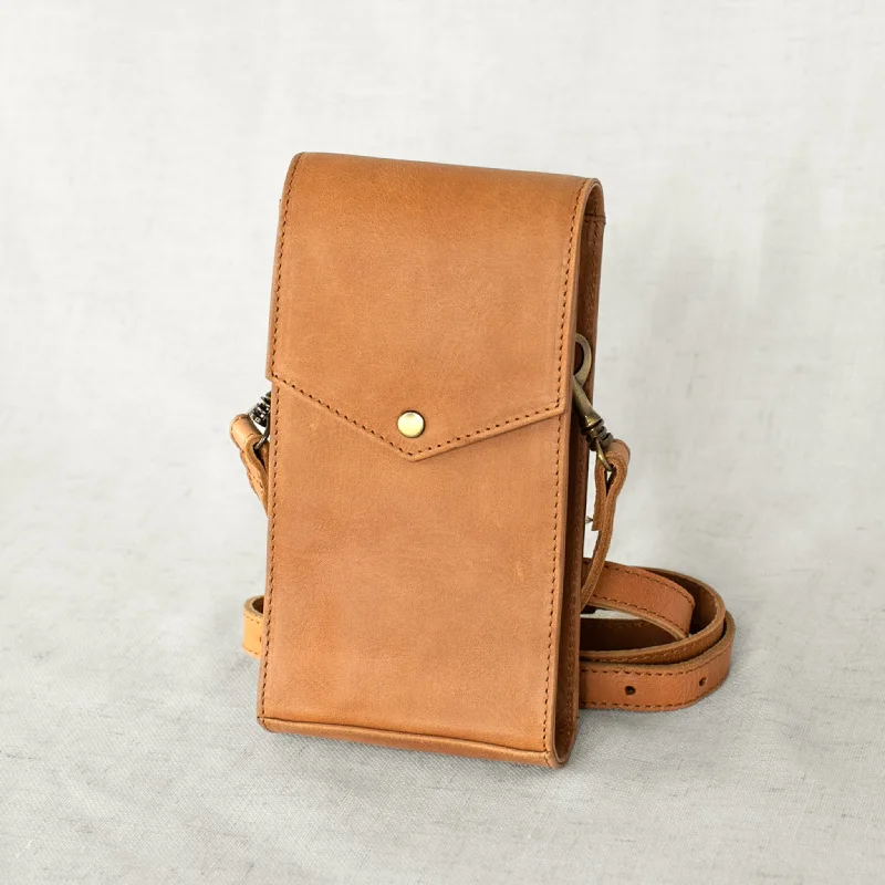 Artisanal leather crossbody bags with hand-tooled detailing -Euro Phone Crossbody