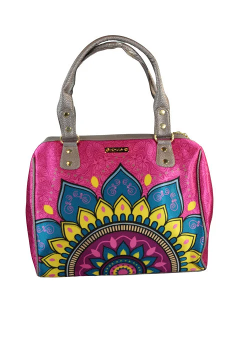 Quick-access pocket crossbody bags for busy urban lifestyles -Mandala Fucsia - Celia